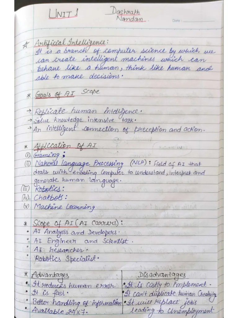 Aiml Complete Notes | PDF