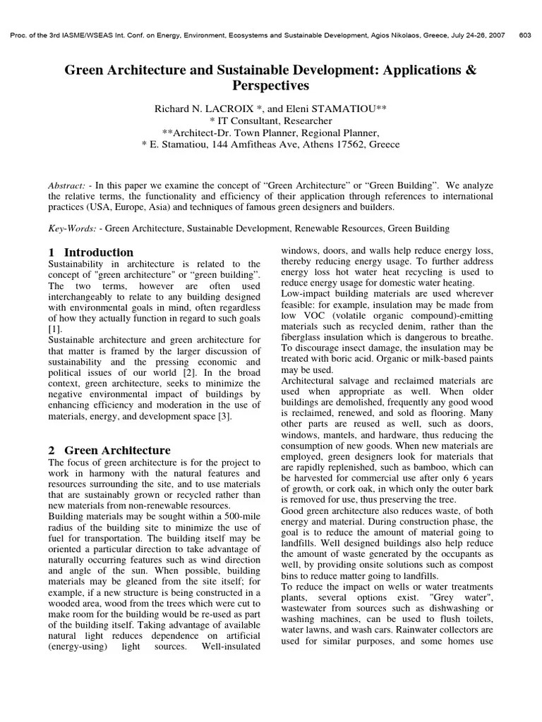 Green Architecture And Sustainable Devel | Download Free PDF | Green Building | Sustainable ...