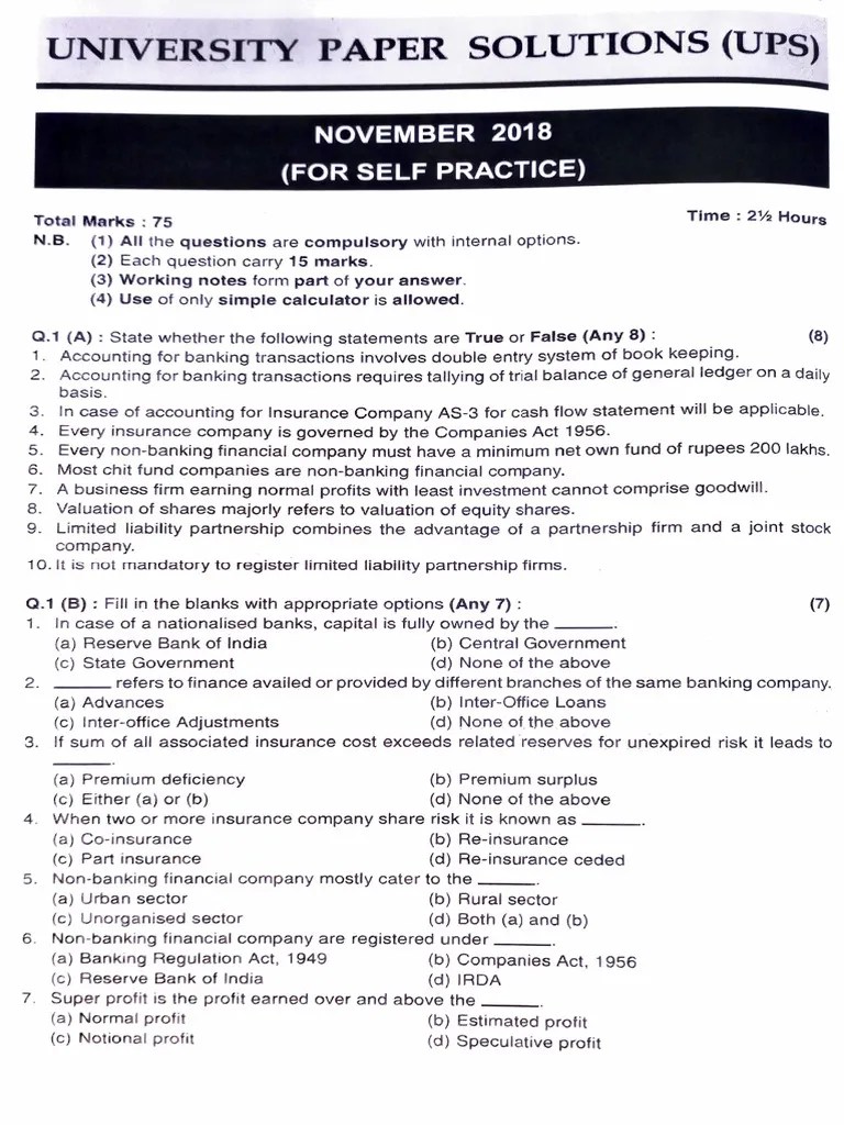 Tybaf Fa 6 Past Paper (Sem5) | PDF