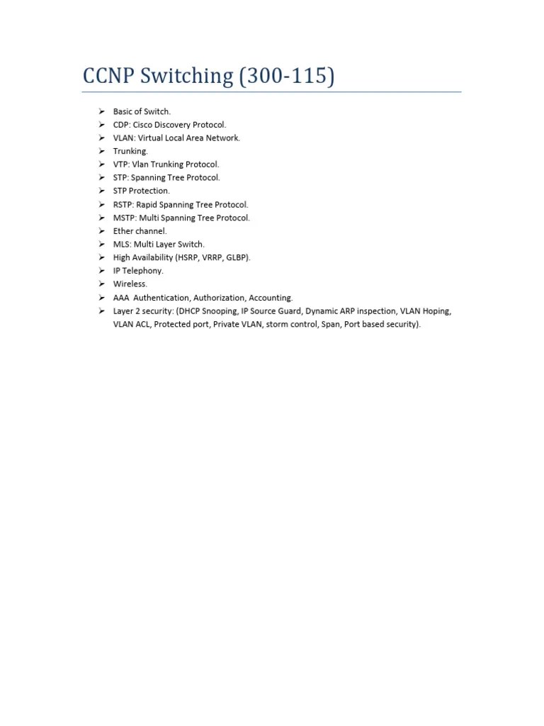 CCNA-CCNP Switch | PDF | Internet | Internet Architecture