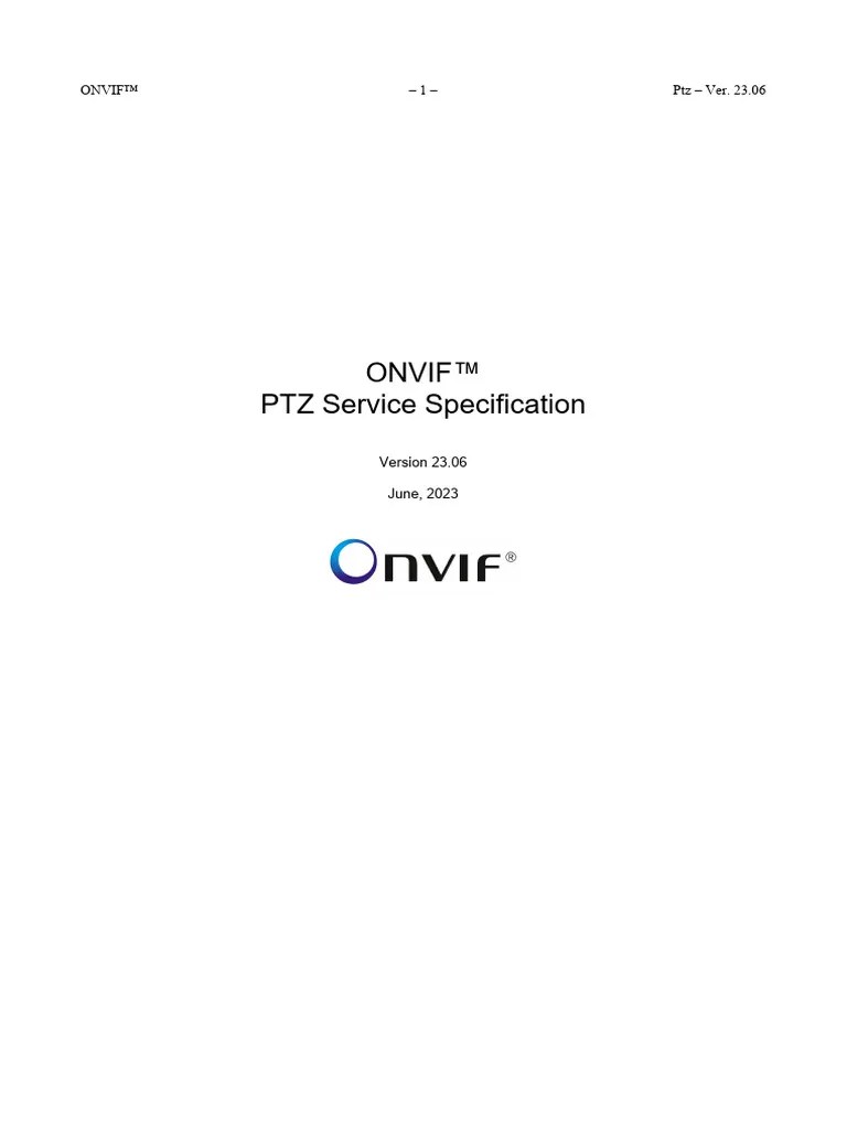 Onvif PTZ Service Spec | PDF | Copyright