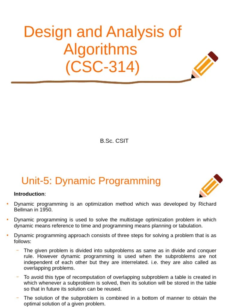 DAA Unit 5 | PDF | Dynamic Programming | Matrix (Mathematics)