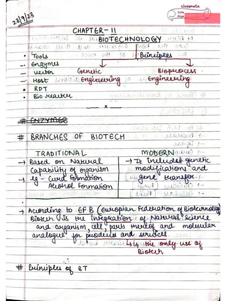 Biotech Principles & Processes Notes | PDF