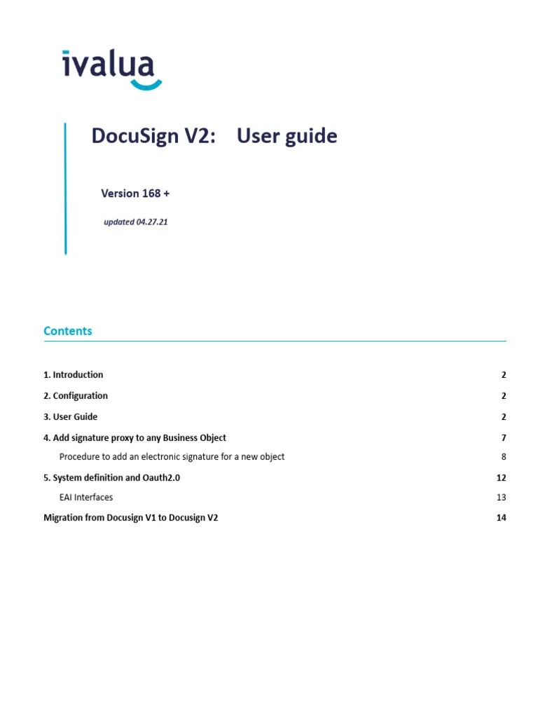 02 - User Guide DocuSign (v.168+) | PDF | Proxy Server | Computer ...