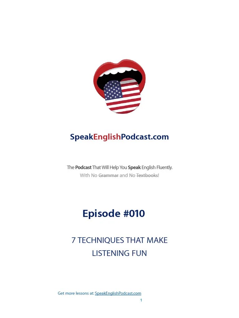 010 7 Techniques To Make Listening Fun | PDF | English Language ...