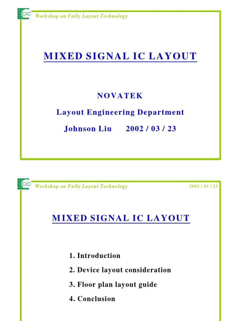 Mixed Signal IC Layout | PDF | Electrical Resistance And Conductance ...