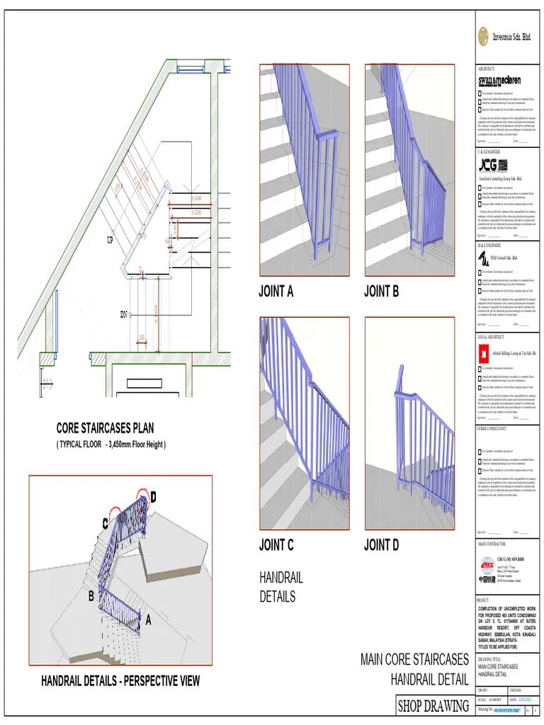Core Stair Handrail - Typical | PDF | Real Estate | Engineering