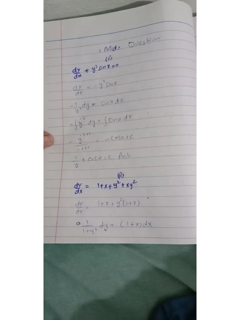 Differential Equation Pdf Mid | PDF