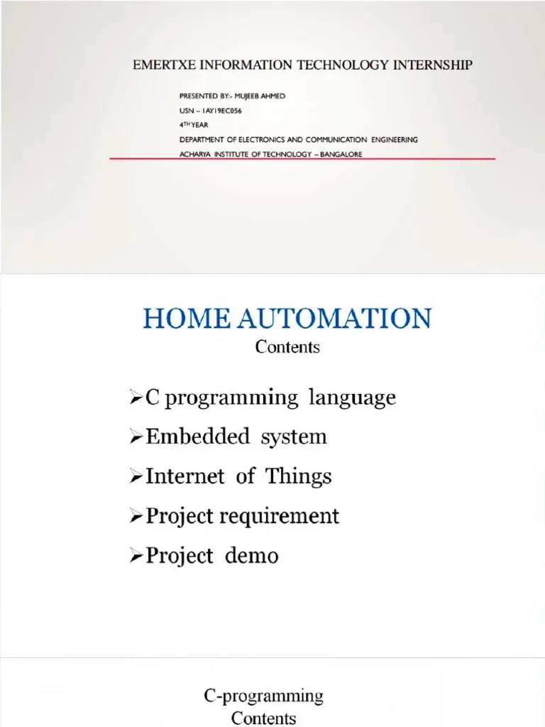 Emertxe Internship | PDF