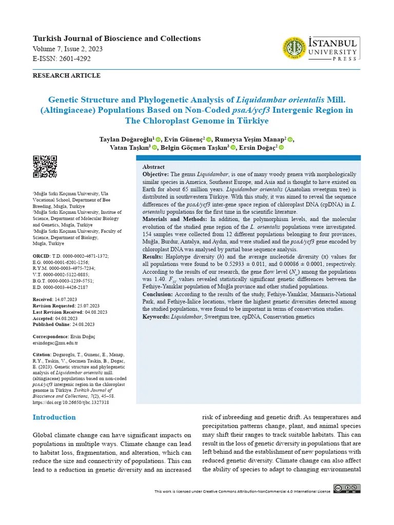 10 26650-tjbc 1327318-3263743 | PDF | Conservation Biology | Molecular ...