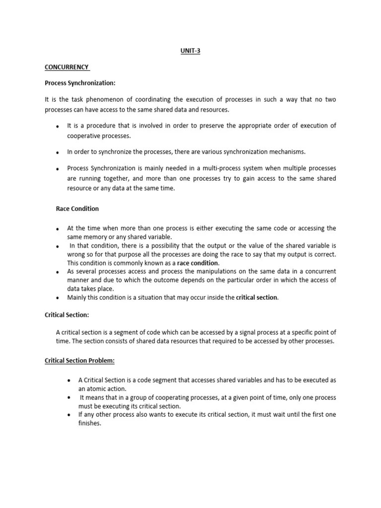 Concurrency In OS | PDF