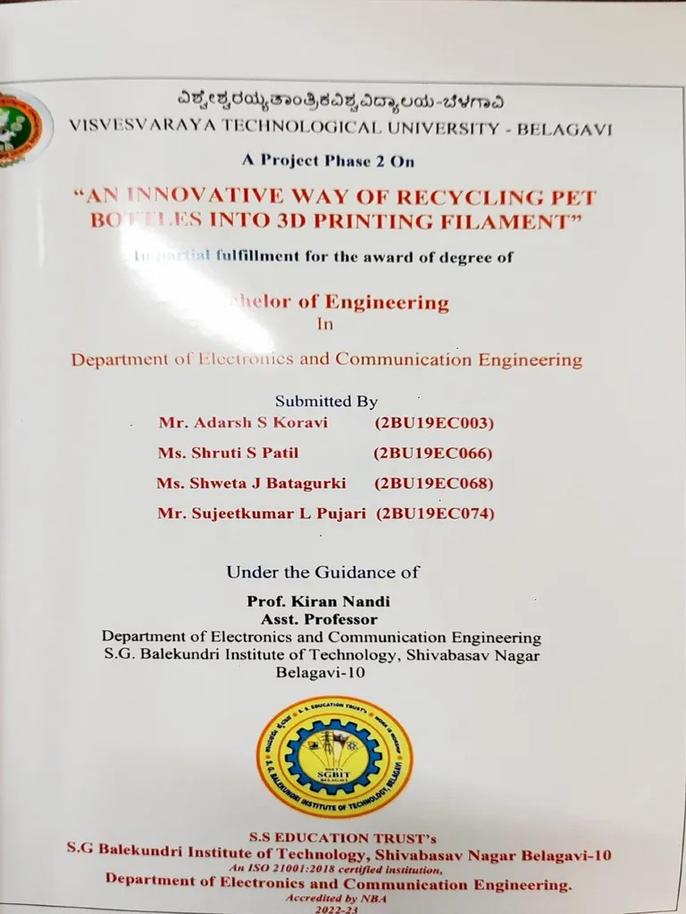 Project Phase1 | PDF | 3 D Printing | Fibers