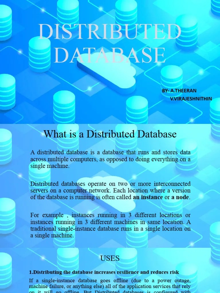 Distributed Database | PDF | No Sql | Databases