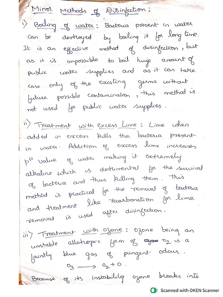 Water Treatment - Disinfection | PDF