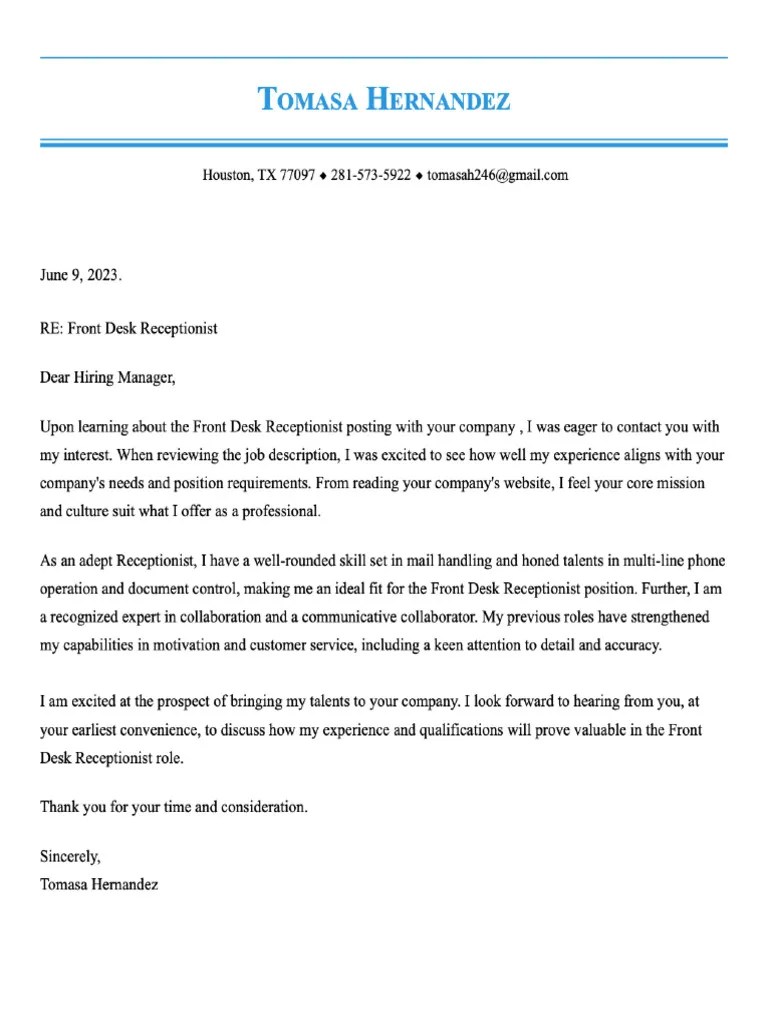 Cover Letter Example | PDF