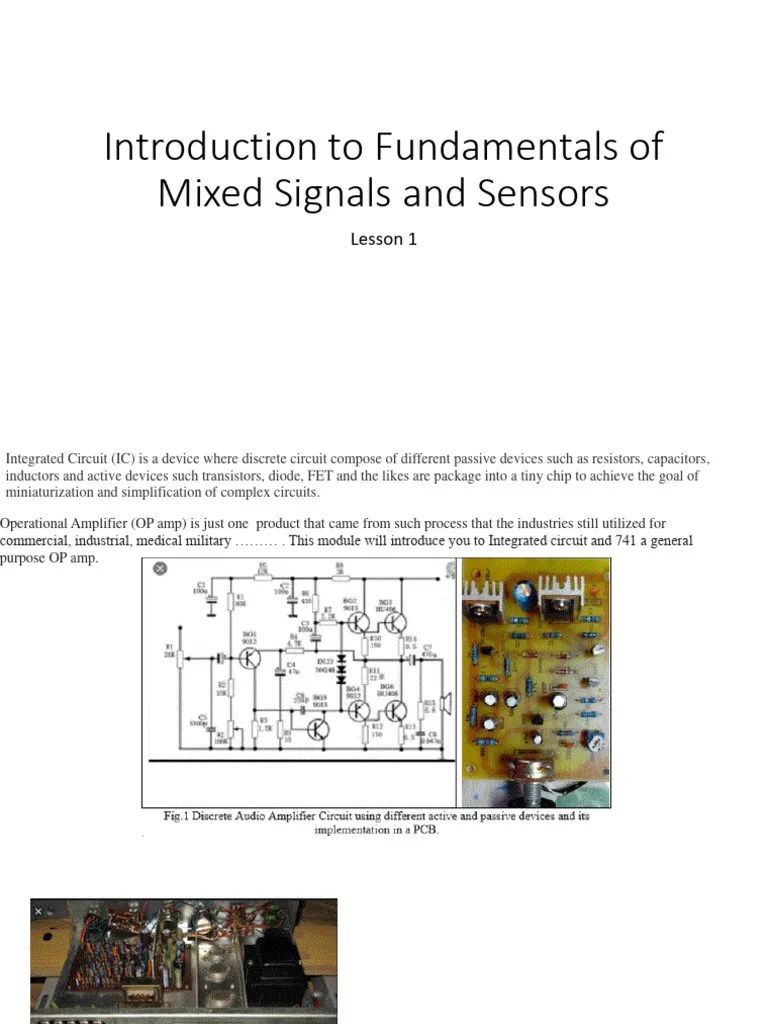 Introduction To Fundamentals Of Mixed Signals And Sensors | PDF ...