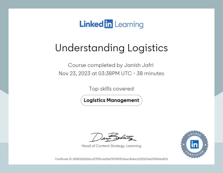LinkedIn Learning Certificate | PDF