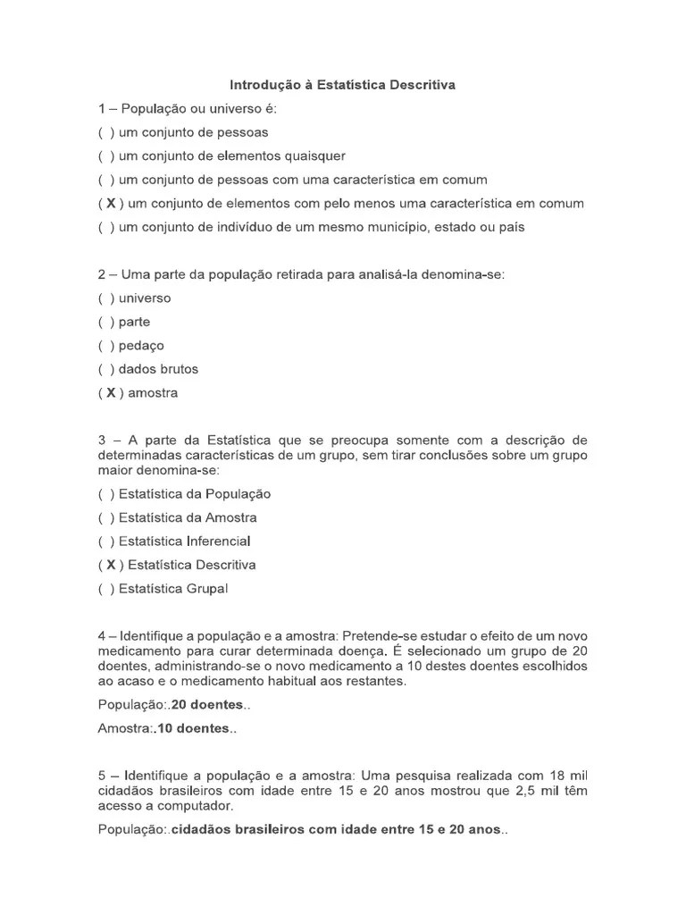 Gabarito - Conceitos Básicos | PDF