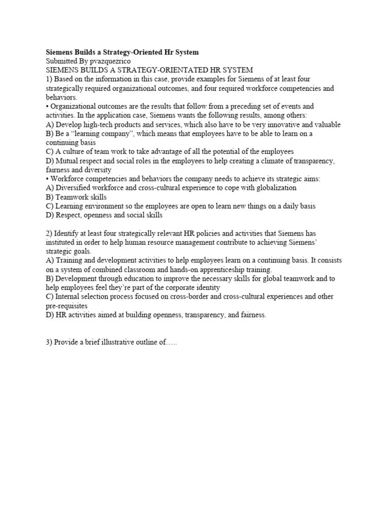 Siemens Case Study | PDF