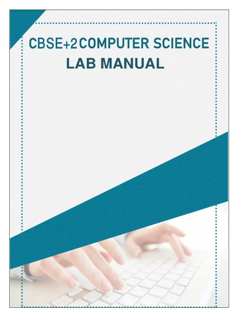 Cbse+2 Computer Science Lab Manual | Download Free PDF | Text File | Letter Case