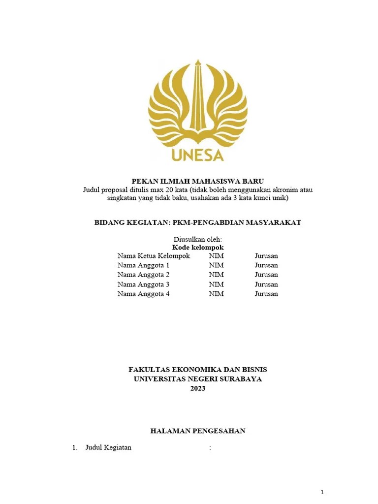Template Proposal PKM-PM Pimba 2023 | PDF