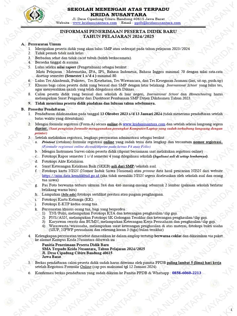 INFO PPDB TA 2024-2025 Fix - Optimized | PDF