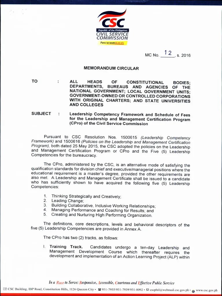 Leadership Competency Framework | PDF