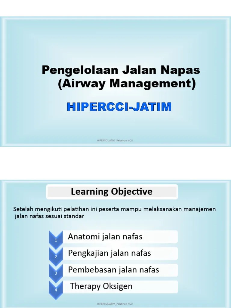Materi Airway Management Dan Oksigen Therapy | PDF