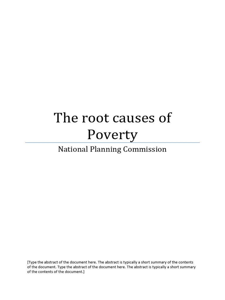 Root Causes Of Poverty | PDF | Poverty | Poverty & Homelessness