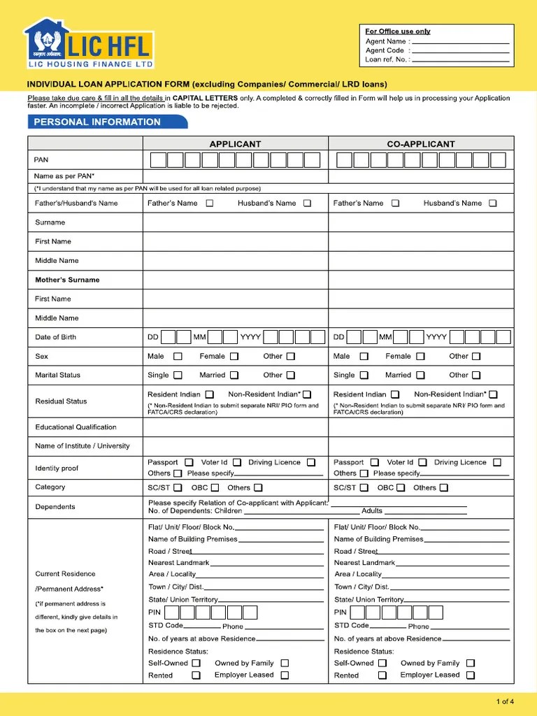 Loan Application Form | PDF