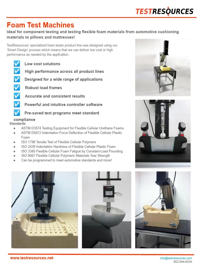 Foam Test Machines Pdf Foam Polymers