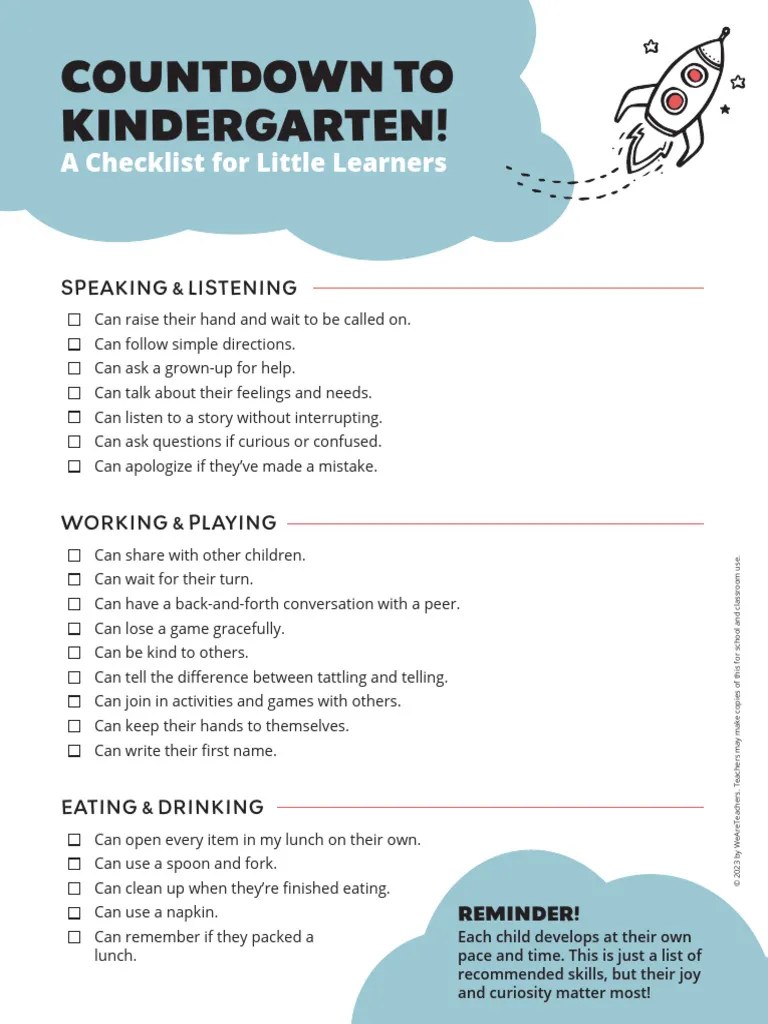 Kindergarten readiness worksheets