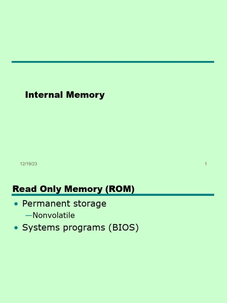 Internal Memory | Download Free PDF | Random Access Memory | Dynamic ...