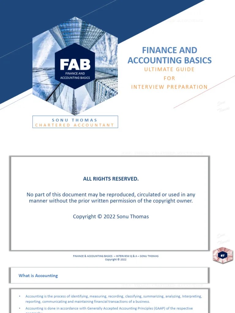 Finance And Accounting Basics - Interview Quest & Answers-1 | PDF | Debits And Credits | Expense