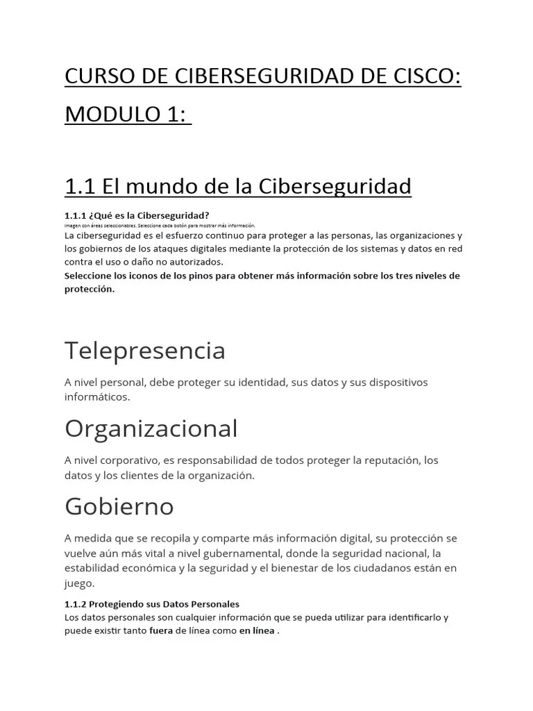 CURSO DE CIBERSEGURIDAD 1 Completo | PDF | Malware | Ingeniería Social (Seguridad)