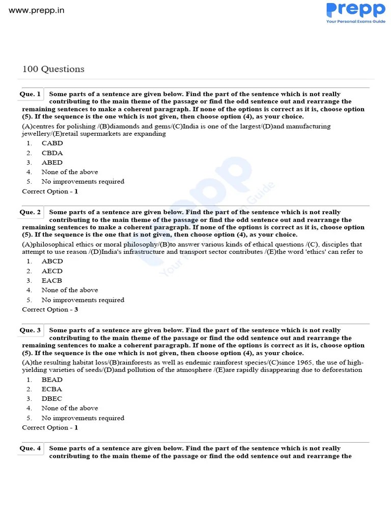 SBI PO Prelims Memory Based Paper Held On 17th December 2022 Shift 1 ...