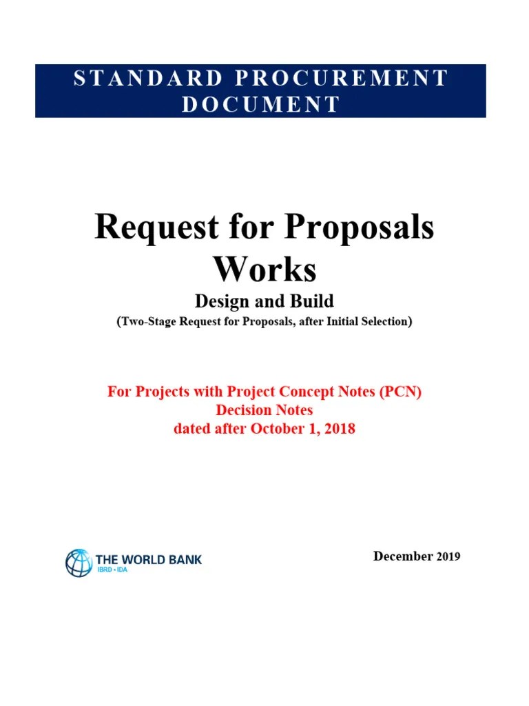 SPD Request For Proposal Works Design Build Two Stage | PDF | Request ...