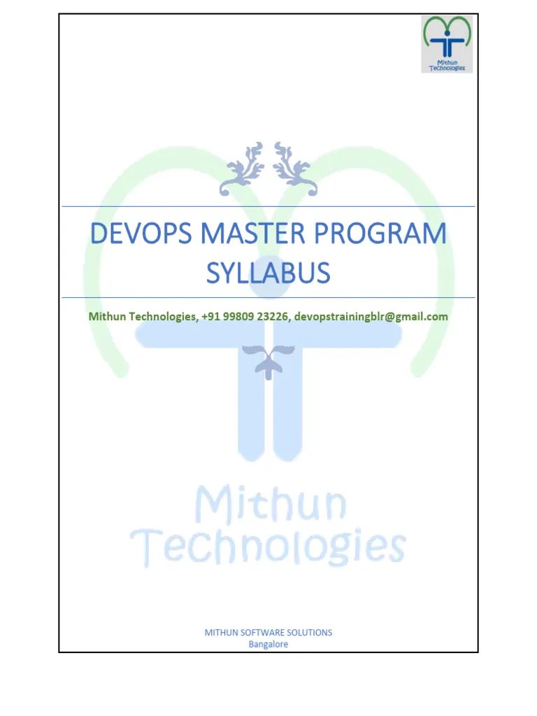 DevOps Master Program Syllabus Mithun Technologies 2023 | PDF | Web ...