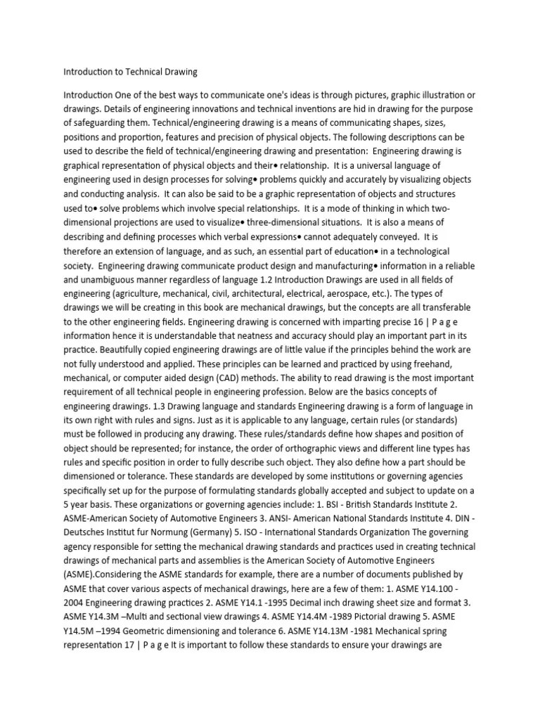 Introduction To Technical Drawing | PDF | Technical Drawing | Drawing