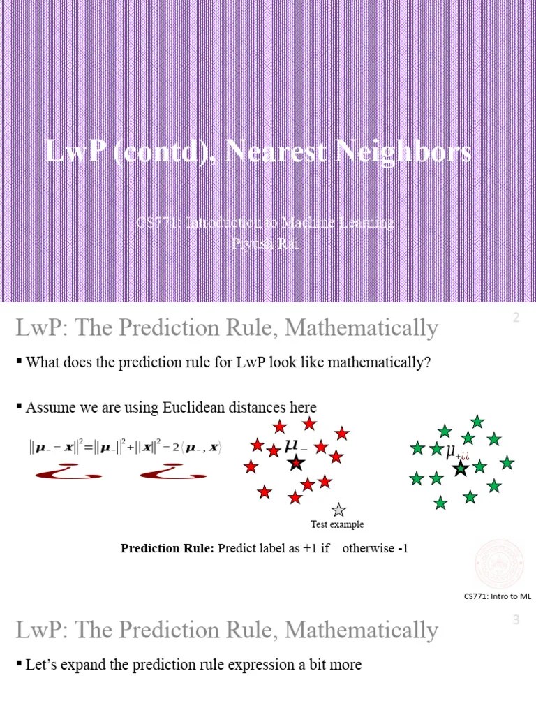 Lecture 3 | PDF | Statistical Classification | Cross Validation ...