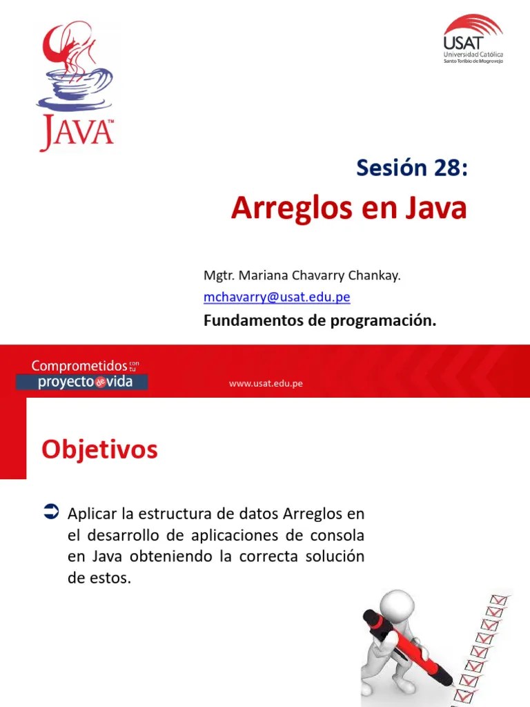 Sesion 28 - Arreglos En Java | PDF | Desarrollo De Software | Datos De ...