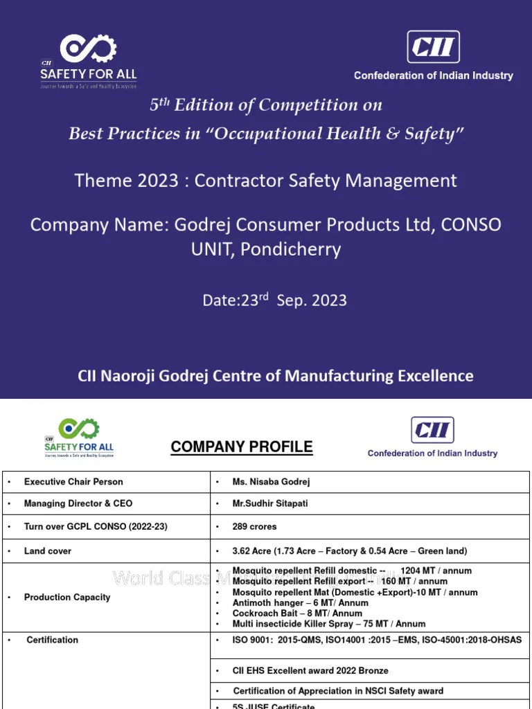 Godrej Consumer Products LTD, CONSO Unit, Puducherry | PDF | Employment | Risk