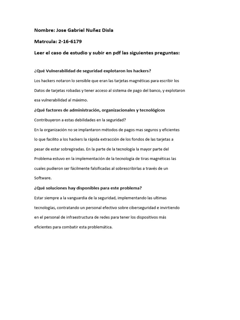 Robo De Un Banco | PDF