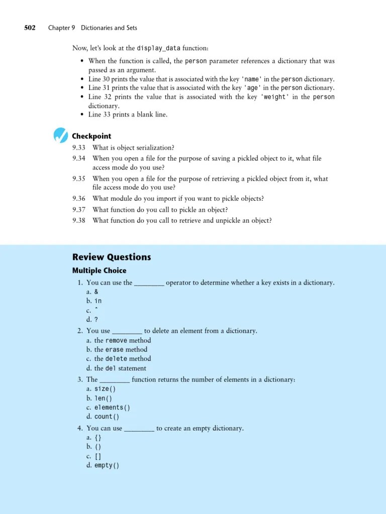 Chapter 9 Review And Programming Exercises | PDF | Teaching Methods ...