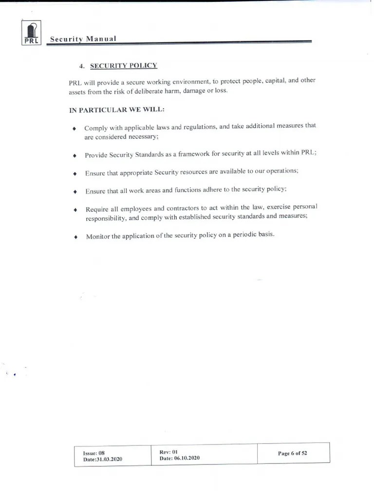 Security Policy | PDF