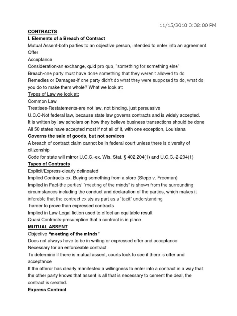 Contracts | PDF | Offer And Acceptance | Consideration