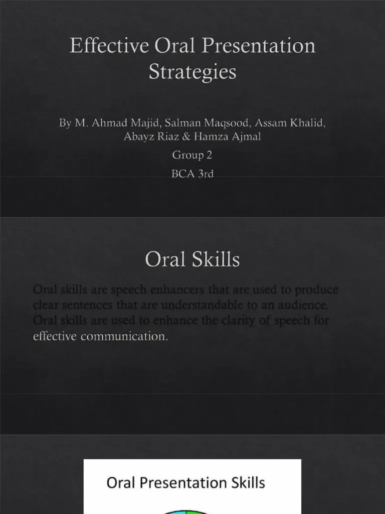 Effective Oral Presentation Strategies | PDF