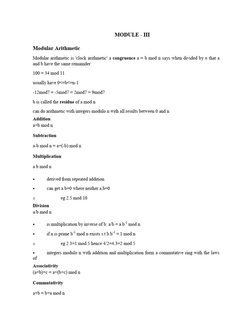 Cryptography & Netowrk Security Notes - (Unit-2) | PDF | Group Theory ...