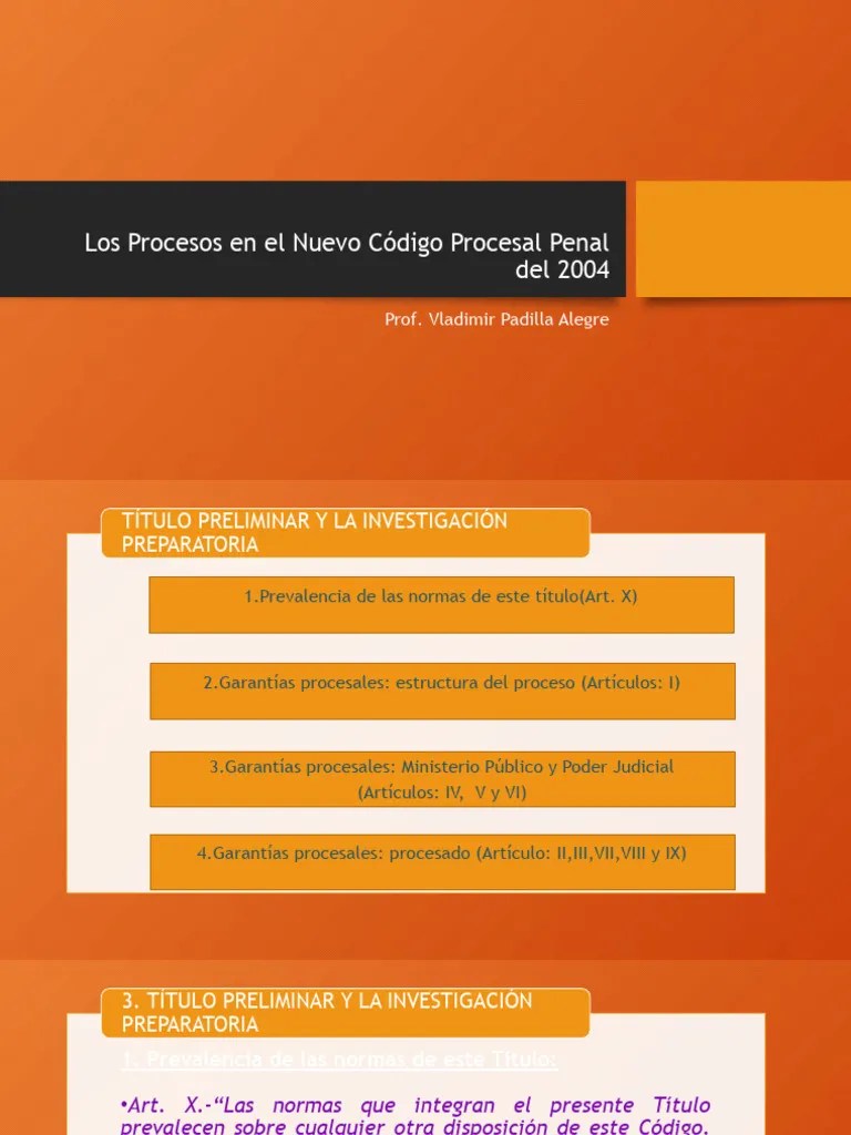 Los Procesos En El NCPP - Oct2021 | PDF | Fiscal | Procedimiento Criminal