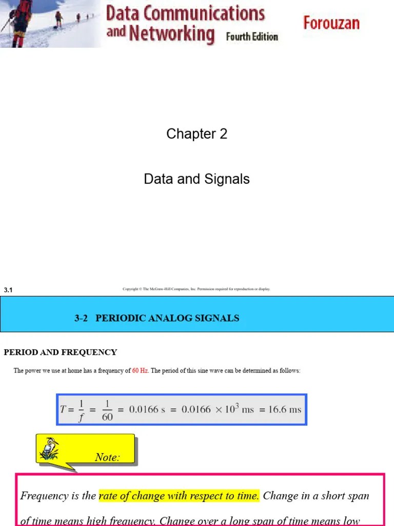 Lecture 02 - Data And Signal | PDF | Bandwidth (Signal Processing) | Phase (Waves)
